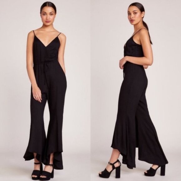 Jack BB Dakota Mic Drop Flutter Leg Jumpsuit Black New Tags Womens Size 2‎ NWT - Picture 12 of 12